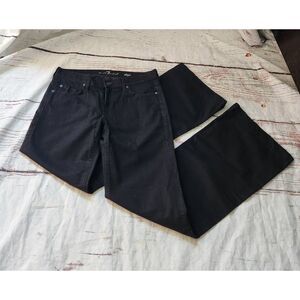 7FAM Dojo Black Flare Jeans Size 29